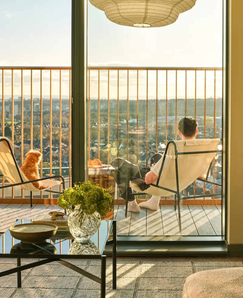 Tai Afon - 2 bedroom apartments, Enjoy views of Cardiff from a private terrace