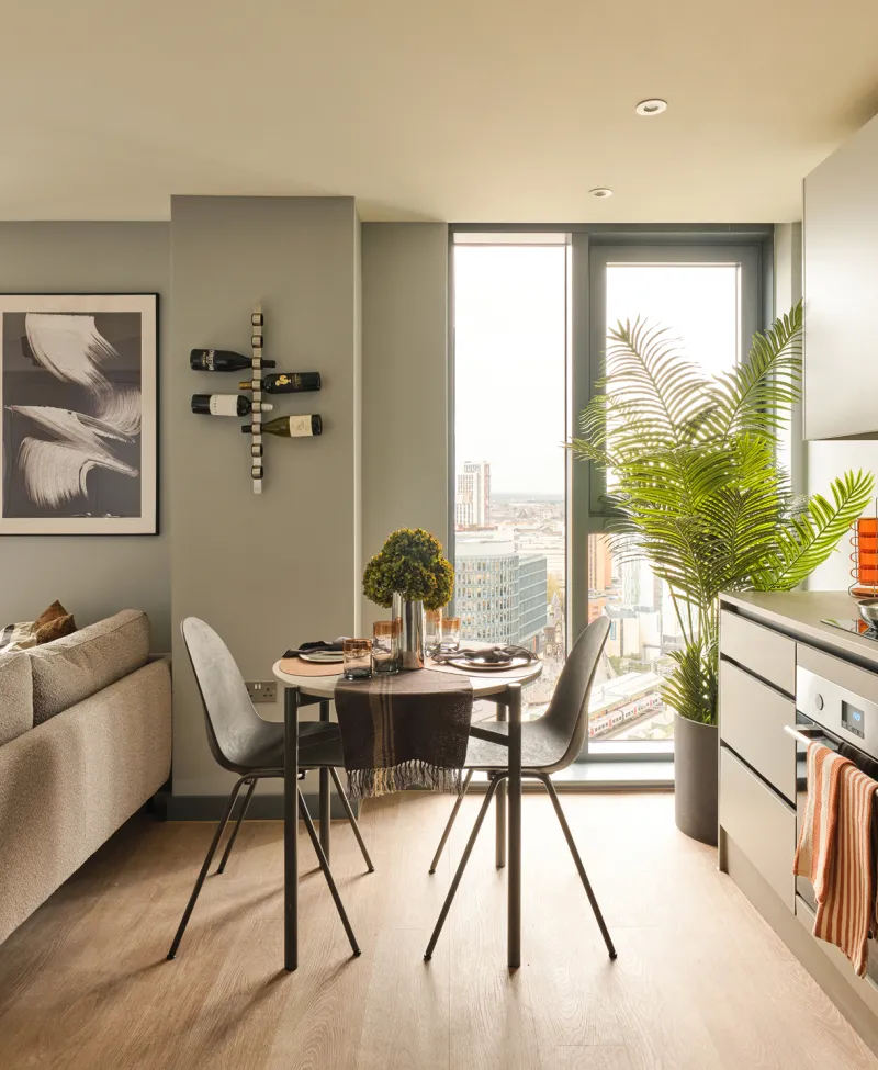 Tai Afon - Studio living space with a view