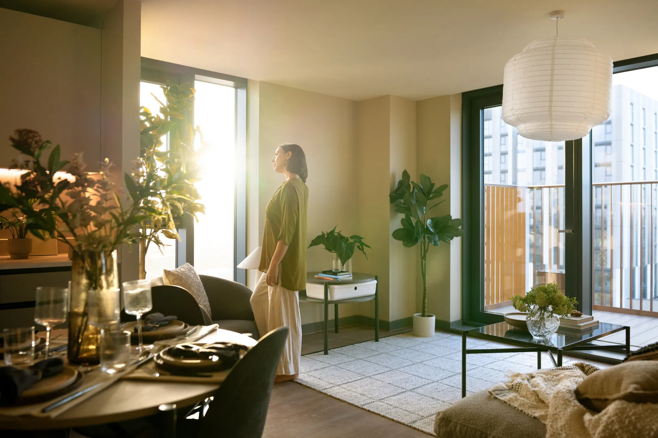 Tai Afon - Woman in window morning